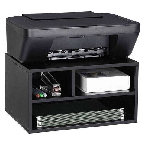 Modern Sturdy Black Metal Office Printer Stand with 2-Shelves