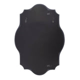 Modern Frameless 32 x 24 inch Scalloped Beveled Accent Bathroom Mirror