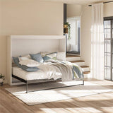 Full size Murphy Bed Daybed in Ivory White Oak Finish