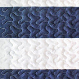 3 Piece Nautical Stripped/Anchors Reversible Microfiber Quilt Set Navy, King