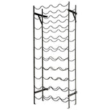 Black Metal 40-Bottle Wine Rack with Wall Anchors