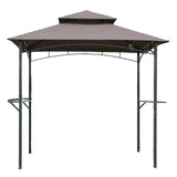 8-Ft x 5-Ft Steel Frame Outdoor Grill Gazebo with Vent Top Canopy