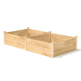 17-inch High Pine Wood Raised Garden Bed 4 ft x 8 ft - Made in USA