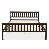 Queen Wood Platform Bed Frame with Headboard and Footboard in Espresso