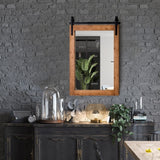 30 x 22 Inch Rustic FarmHouse Wall Mounted Bathroom Mirror