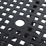 Round Metal 36-inch Outdoor Patio Table in Black Cast Aluminum