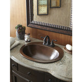 Copper Oval Bathroom Sink 20 x 16 inch