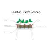 White Scandinavian Elevated Raised Smart Drainage Planter Bed