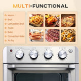 Silver Stainless Steel Convection Toaster Oven Kitchen Air Fryer