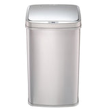 Silver 13-Gallon Stainless Steel Kitchen Trash Can with Motion Sensor Lid