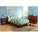 Twin size Platform Bed Frame in Royal Cherry Wood Finish