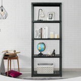 Black 5-Tier Heavy Duty Shelving Unit Bookcase Garage Kitchen Storage Shelf