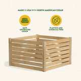 308 Gallon Cedar Wood Compost Bin Outdoor Garden 41 Cubic Feet - Made in USA