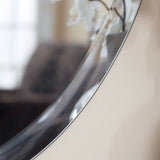 Oval 36-inch Frameless Beveled Vanity Wall Mirror