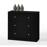 Contemporary 3-Drawer Chest in Black - Made in Denmark