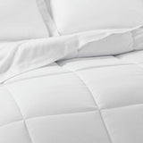 Twin XL Size Microfiber 6-Piece Reversible Bed In A Bag Comforter Set in White