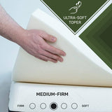Queen 2-inch Thick Plush High Density Foam Mattress Topper Pad - Medium Firm