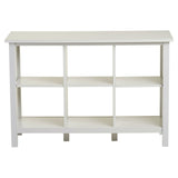 Adjustable Shelf 6-Cube Bookcase Storage Unit Sideboard in White