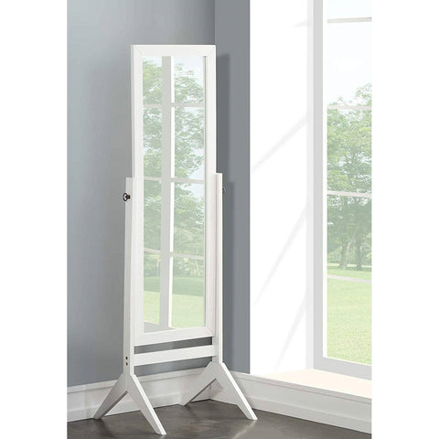 Modern Full Length Freestanding Bedroom Floor Cheval Mirror in White