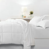 Queen Size Microfiber 6-Piece Reversible Bed In A Bag Comforter Set in White