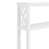 White Solid Wood Over the Toilet 1-Shelf Storage Rack