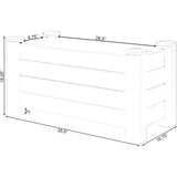 15.75 x 35.5 x 18 inch High White Vinyl Raised Garden Bed Planter Box