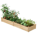 2 ft x 8 ft Cedar Wood Raised Garden Bed - Made in USA