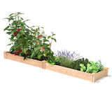 16 in x 96 in Low Profile Cedar Raised Garden Bed - Made In USA